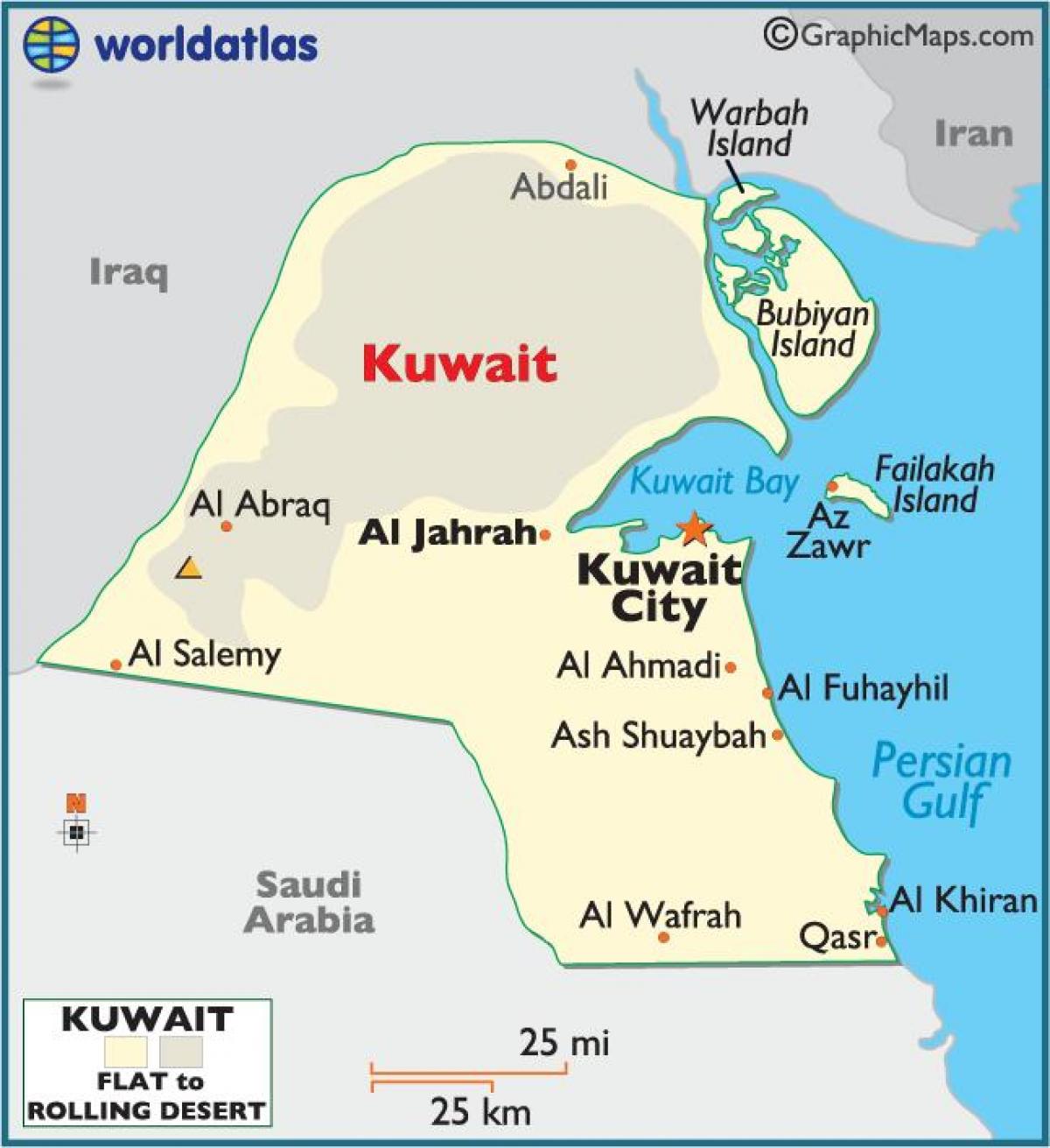 Кувајт пуну мапи