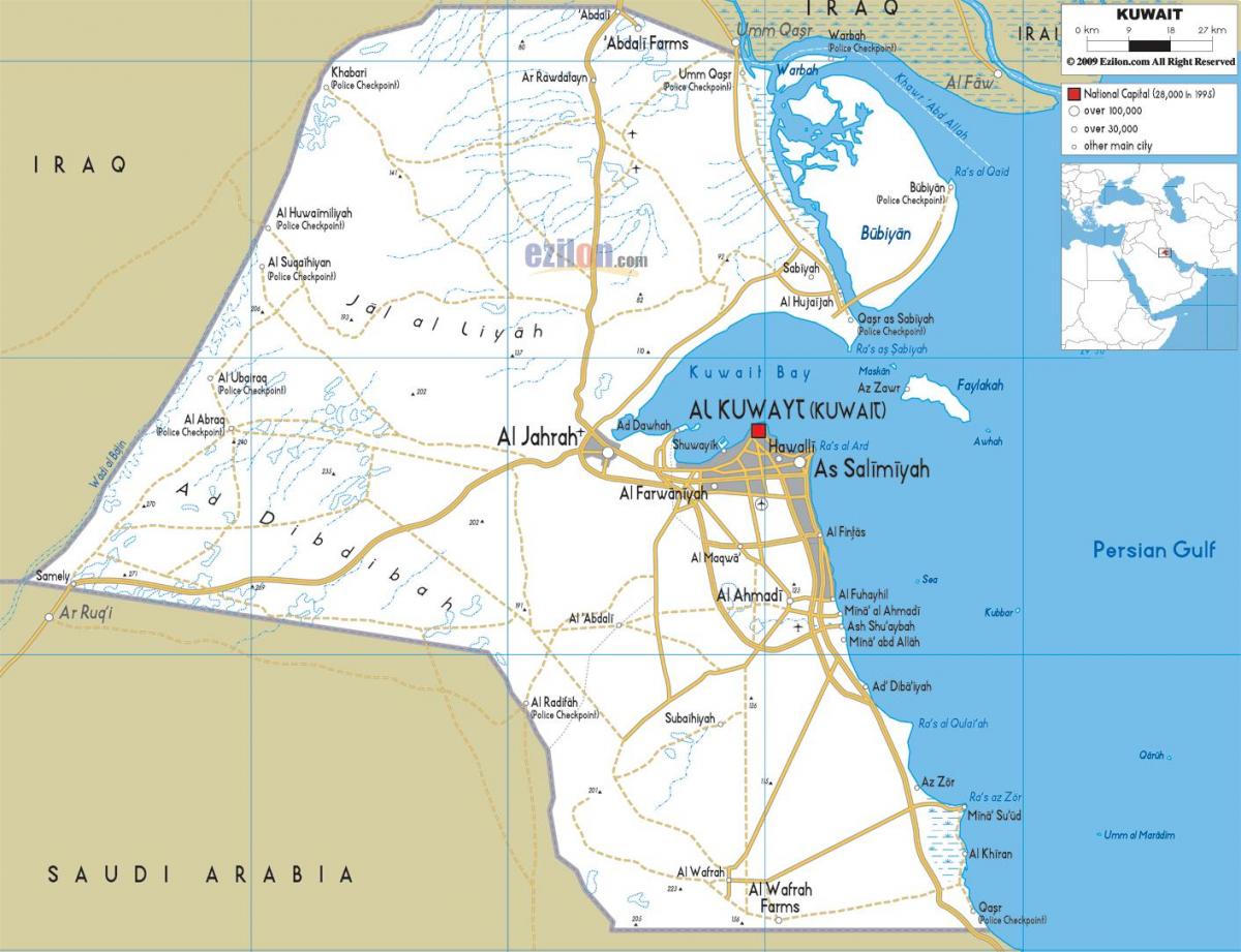град Кувајт карта аутопутева