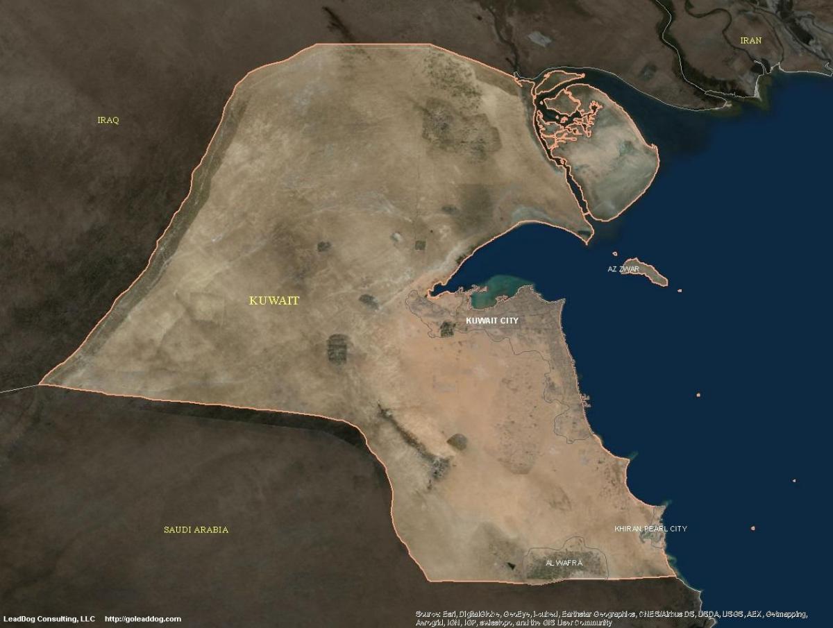 карта Кувајт сателитска